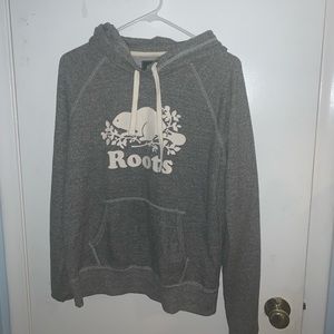 Roots Canada gray hoodie size medium